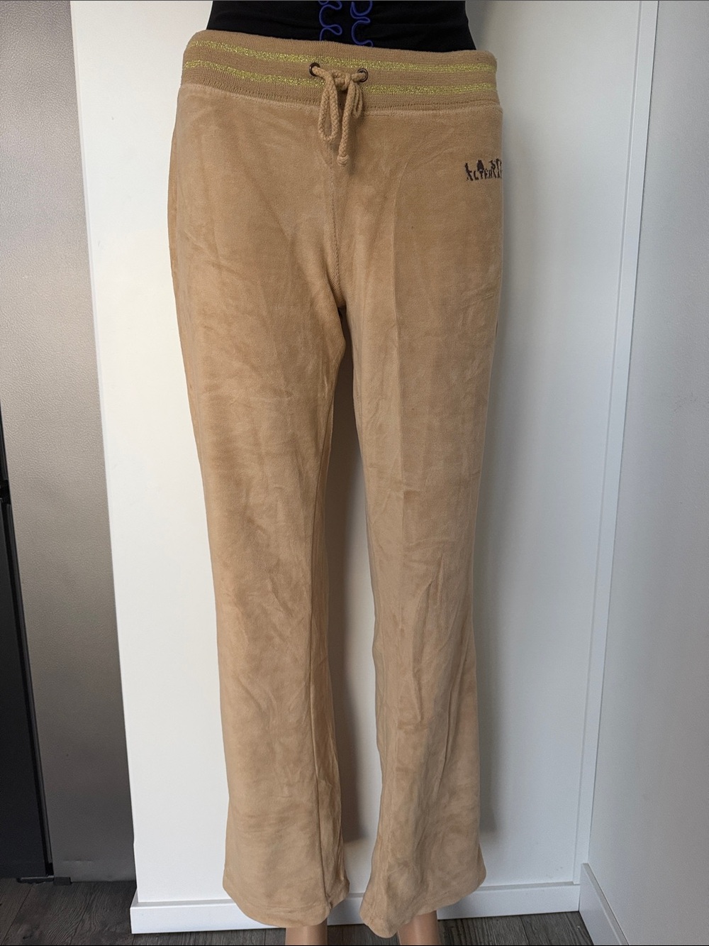 Alternative Beige Velour Drawstring Lounge Pants